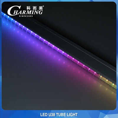 U38 Tube Light Invisible Cabling Design LED Light อลูมิเนียมเหล็กสกัดแสงร่างกาย LED Tube Outdoor LED Tube